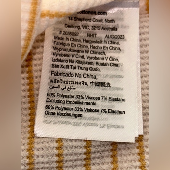 NEW Cotton On Willa Waffle Shirt Sleeve Henley Women’s size Large NWT - Picture 10 of 15